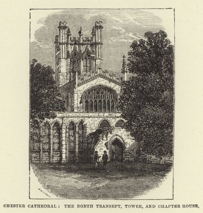 Chester Cathedral, North Transept, Tower og Chapter House af English School