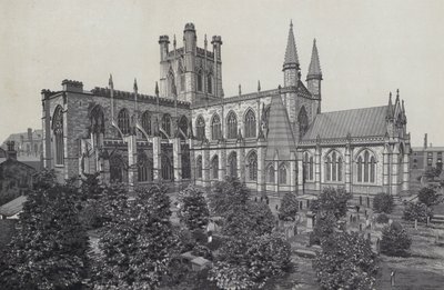 Chester: The Cathedral, fra bymuren af English School