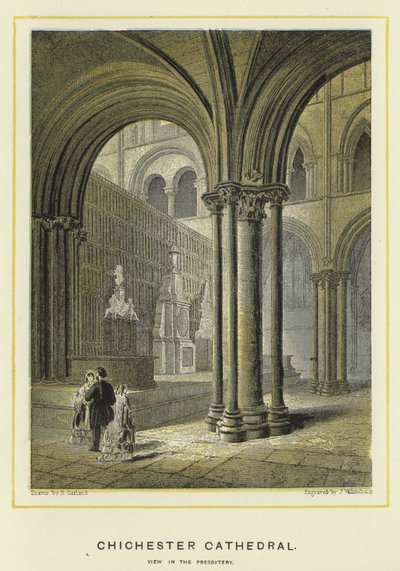Chichester Cathedral, udsigt i præsbyteriet af English School