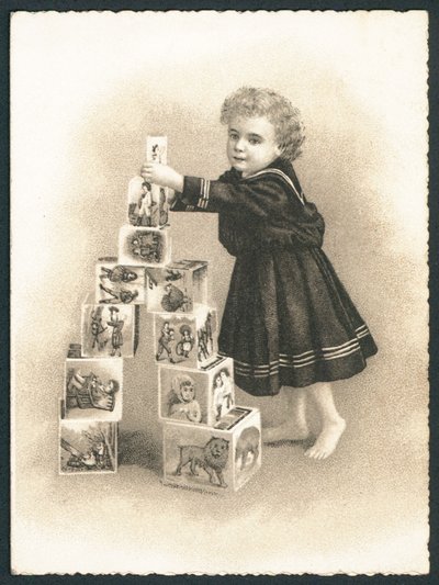 Barn leger med byggeklodser af English School