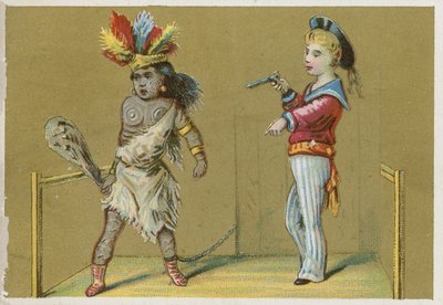 Barn med pistol og indfødt barn af English School