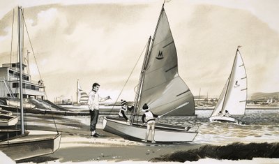 Børn lærer at sejle af English School