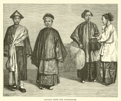 Chinese bride and bridegroom  af English School
