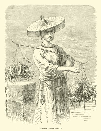 Chinese fruit seller  af English School