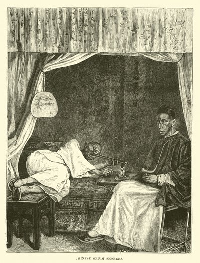 Chinese opium smokers  af English School