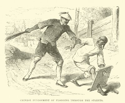 Chinese punishment of flogging through the streets  af English School