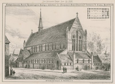Christ Church, North Kensington: design valgt til foreslået ny kirke af English School