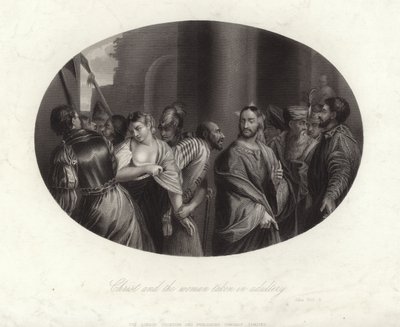 Kristus og kvinden taget i utroskab af English School