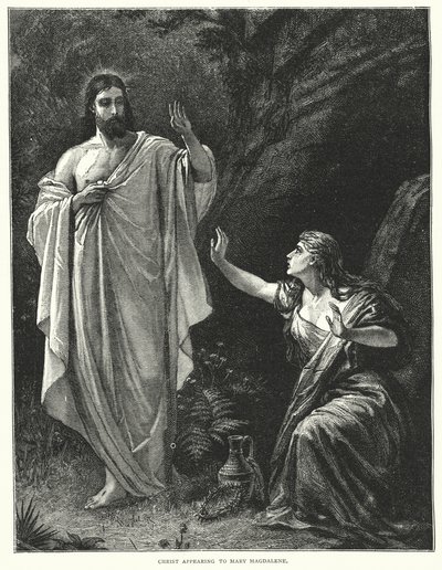 Kristus viser sig for Maria Magdalene (stik) af English School