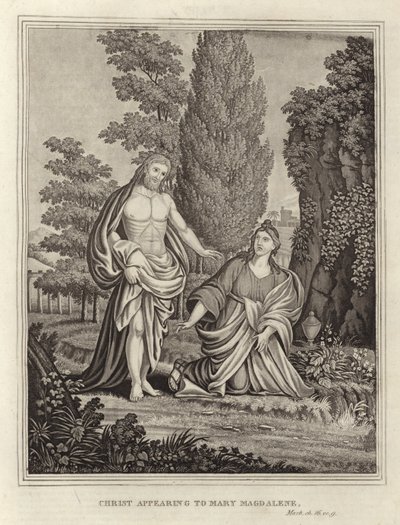 Kristus viser sig for Maria Magdalene af English School