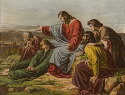 Kristus græder over Jerusalem (chromolitho) af English School