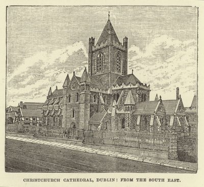 Christchurch Cathedral, Dublin, fra sydøst af English School