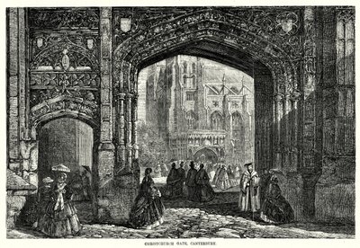 Christchurch Gate, Canterbury (gravering) af English School