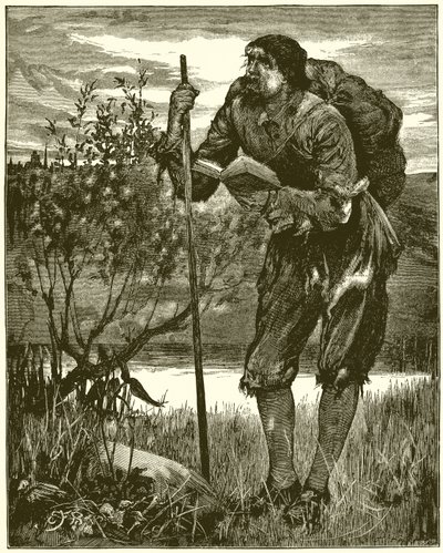 Christian som set af Bunyan i sin drøm. Jeg så en mand klædt i klude af English School