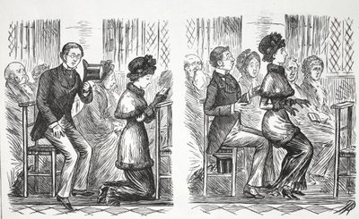 Kirkeskik, illustration fra Punch af English School