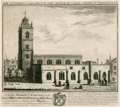Church of St Giles Without Cripplegate, London af English School