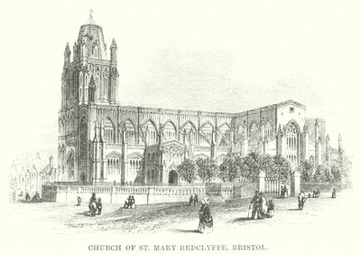Mary Redclyffe-kirken, Bristol (kobberstik) af English School