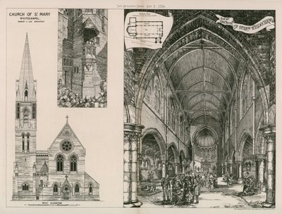 St Mary-kirken i Whitechapel af English School