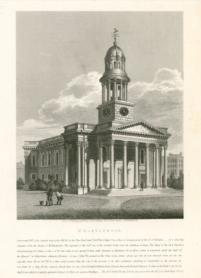 Church of St Marylebone, London af English School