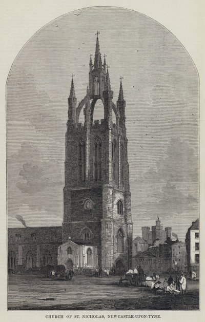 St Nicholas Church, Newcastle-upon-Tyne (gravering) af English School