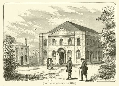 City-Road Chapel, i 1778 (kobberstik) af English School