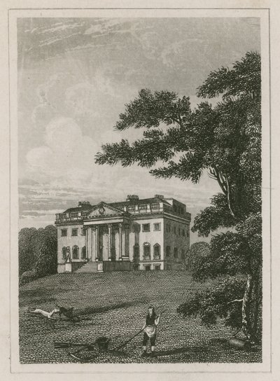 Claremont House, Esher, Surrey (gravering) af English School