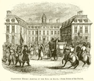 Clarendon House: Ankomst af kongen i staten af English School