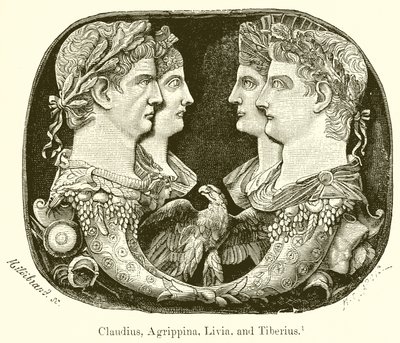 Claudius, Agrippina, Livia og Tiberius af English School