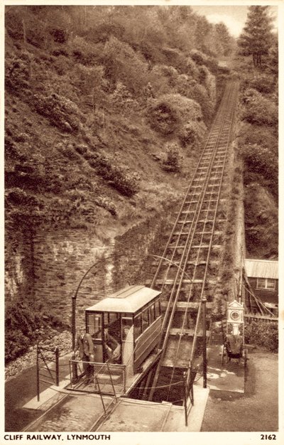 Cliff Railway, Lynmouth (s/h-foto) af English School