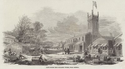 Clift-House Iron Building Works, nær Bristol (gravering) af English School