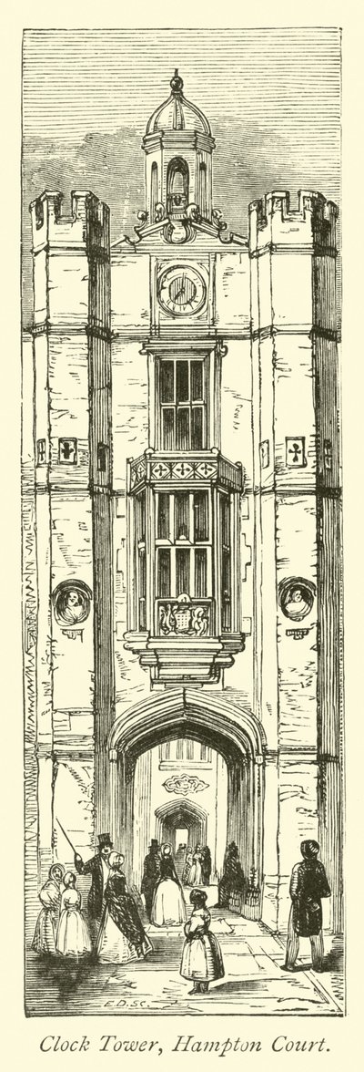 Clock Tower, Hampton Court  af English School