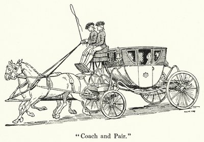 "Coach and Pair" (litho) af English School