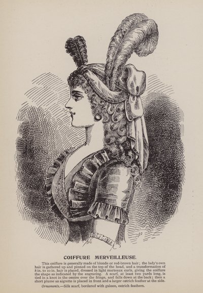 Coiffure Merveilleuse (gravering) af English School