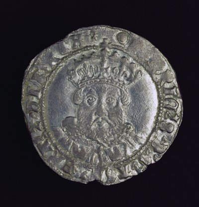 Mønt med hovedet af Henry VIII (sølv) af English School
