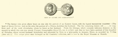 Mønt af Salome og Aristobulus af English School