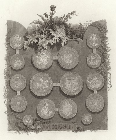 Mønter af King James I af English School