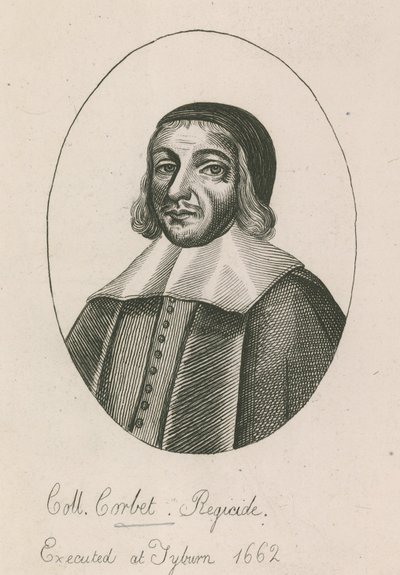 Coll Corbet, Regicide, henrettet i Tyburn, 1662 af English School