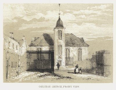 College Church, set forfra (gravering) af English School