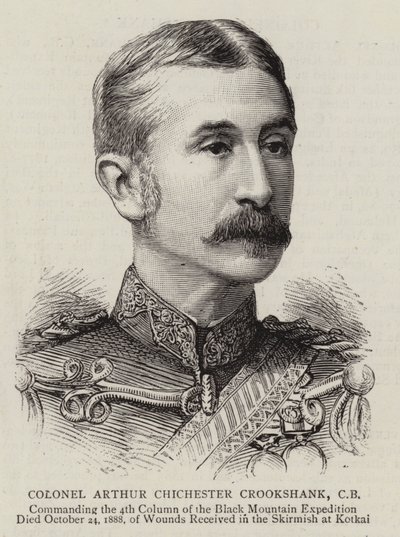 Oberst Arthur Chichester Crookshank (gravering) af English School