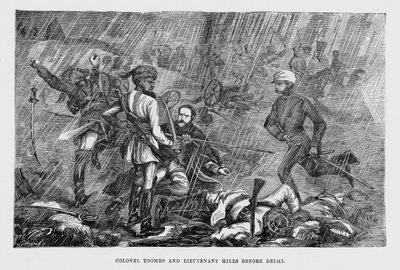 Oberst Tombs og Lieutenant Hills før Delhi af English School