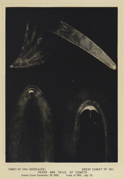 Comet of 1744 (Cheseauxs), Great Comet of 1811, Heads and Tails of Comets, Donatis Comet, 29. september 1858, Comet of 2 July 1861 af English School