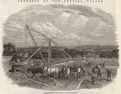 Påbegyndelse af Crystal Palace i Sydenham af English School