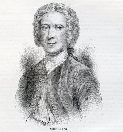 Commodore George Anson, 1. Baron Anson (1697-1762), 1744 af English School