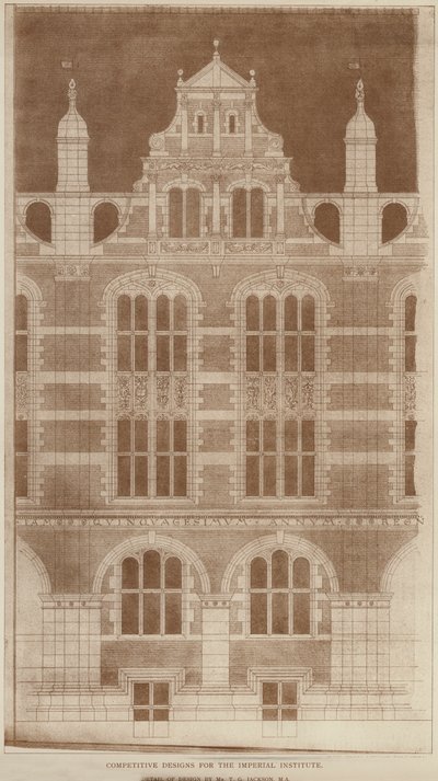 Konkurrencemønstre til det kejserlige institut (gravering) af English School