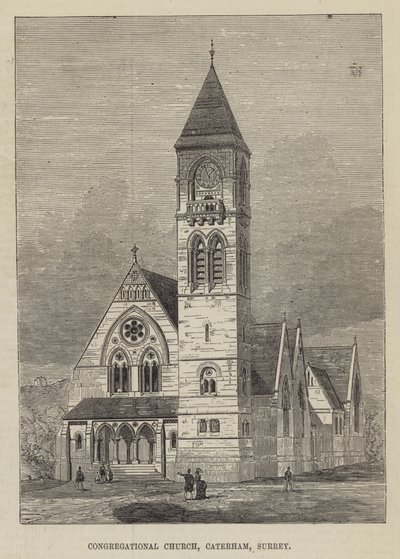 Congregational Church, Caterham, Surrey (gravering) af English School