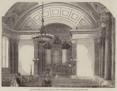 Congregational Church at Saltaire (gravering) af English School