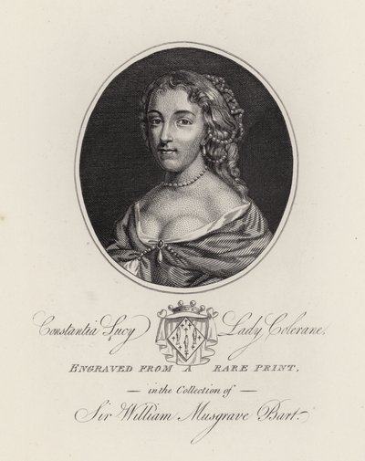 Constantia Lucy, Lady Colerane (gravering) af English School