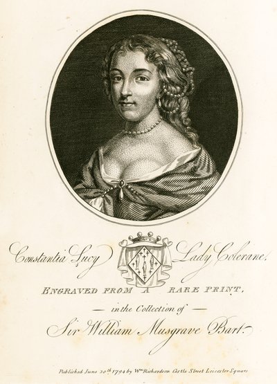 Constantia Lucy, Lady Coleraine af English School