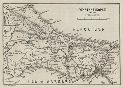 Konstantinopel og dens tilgange (gravering) af English School