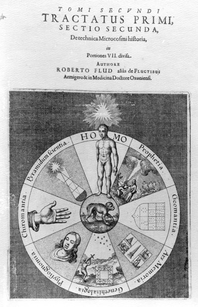 Konstruktion af kosmos, fra Robert Fludds 
